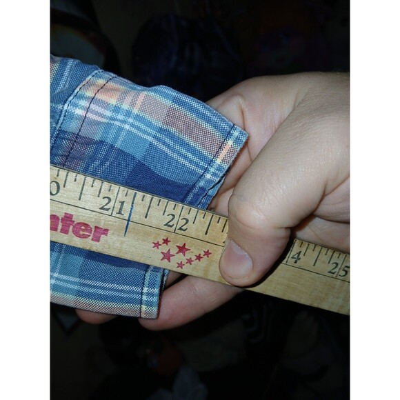 Abercrombie & Fitch Muscle Shirt Button-Up Plaid Men’s Size Large 100% Cotton - Picture 9 of 16